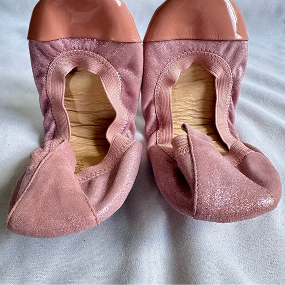 YS YOSI SAMRA Scarlet Two Tone Foldable Ballet Flats Size 8 / 6Y Rose Cloud - Picture 5 of 9